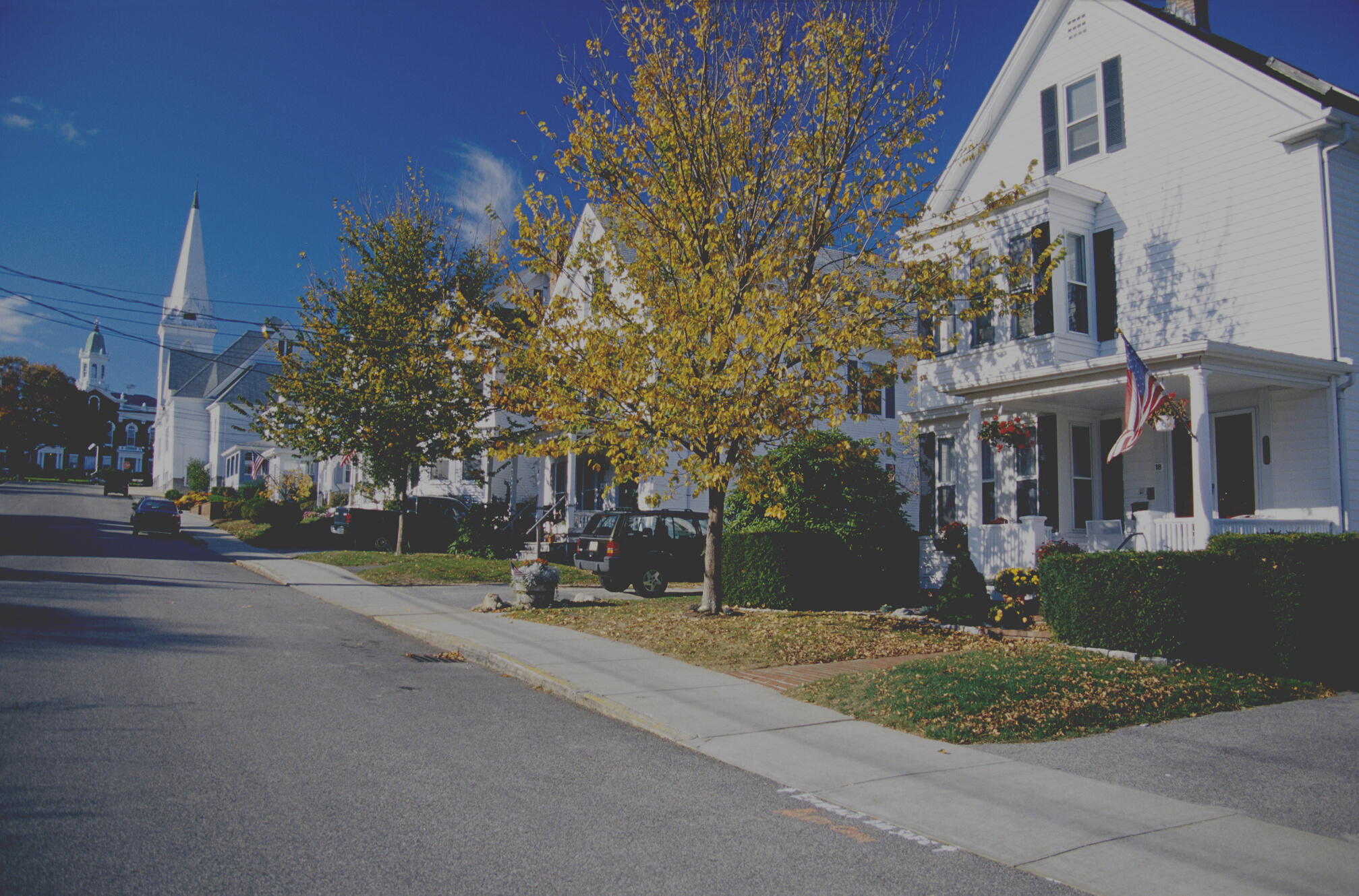 Neighborhood street, Cape Cod, Massachusetts